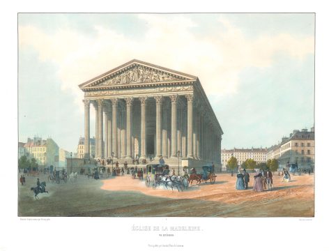 1845 Arnout View of La Madeleine, Paris, France