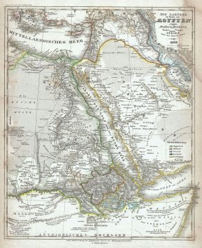 1849 Meyer Map of Egypt, Arabia, Nubia and Syria