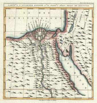 1750 Bossuet Map of Ancient Egypt