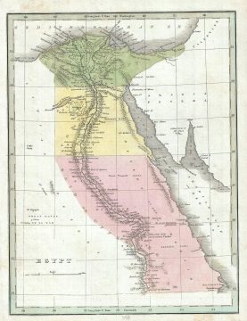 1835 Bradford Map of Egypt