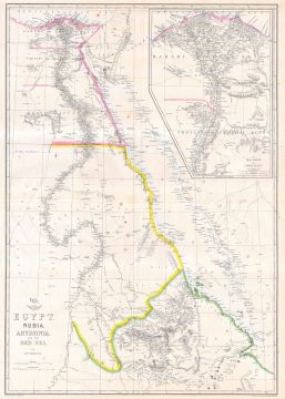 1858 Dispatch Map of Egypt, Nubia, Abyssinia (Ethiopia) and the Red Sea