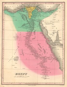 1827 Finley Map of Egypt