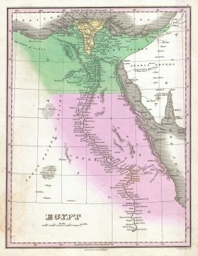 1827 Finley Map of Egypt