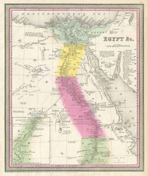 1854 Mitchell Map of Egypt