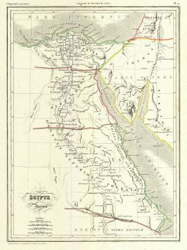 1837 Malte-Brun Map of Ancient Egypt, Nubia, and Abyssinia (Ethiopia)