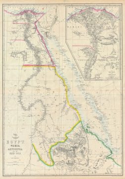 1858 Dispatch Atlas Map of Egypt, Nubia, Abyssinia and the Red Sea