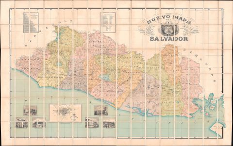 1905 Barberena / Alcaine New National Map of El Salvador