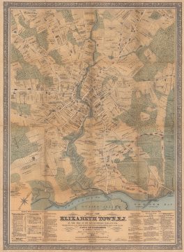 1879 Meyer Map of Elizabethtown, New Jersey, During the American Revolution