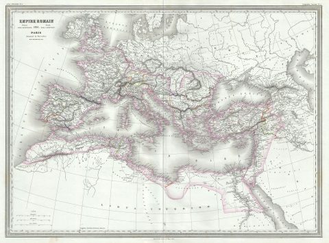 1861 Dufour Map of the Roman Empire