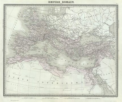 1874 Tardieu Map of the Roman Empire