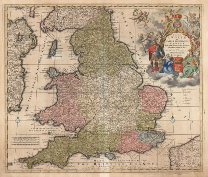 1725 Allard map of England and Wales