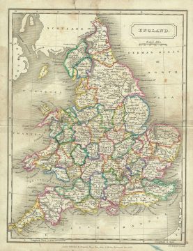1822 Butler Map of England