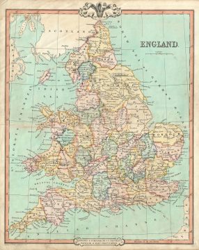 1850 Cruchley Map of England