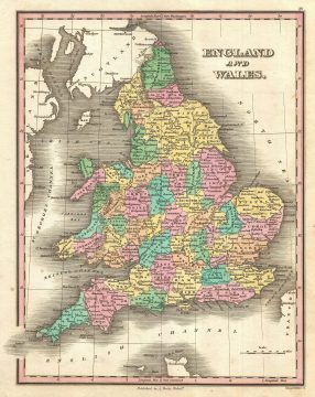 1827 Finley Map of England