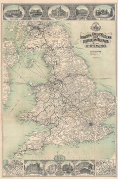 1911 McCorquodale Railroad Map of England and Wales