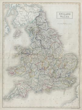 1840 Black Map of England and Wales