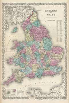 1856 Colton Map of England and Wales