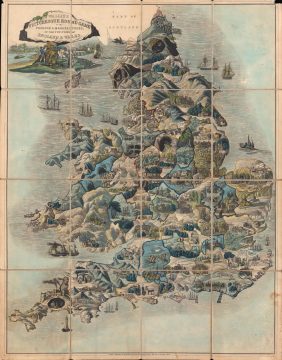 1830 Wallis Map and Game, England and Wales