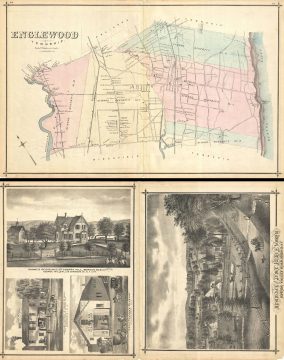 1876 Walker Map of Englewood Township, New Jersey