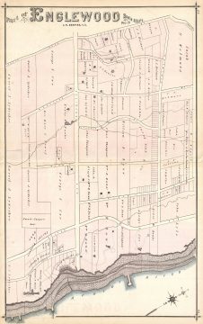 1876 Walker Map of Eastern Englewood, New Jersey