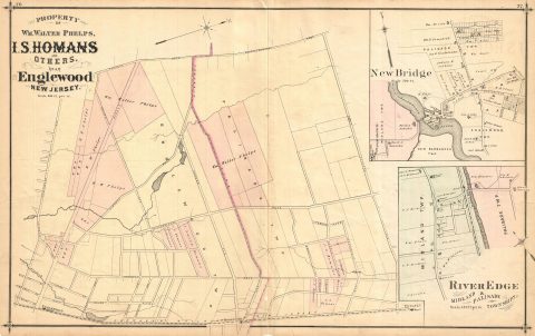 1876 Walker Map of Englewood, New Jersey