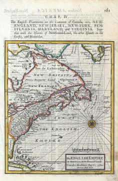 1701 Moll Map of Eastern United States and Canada