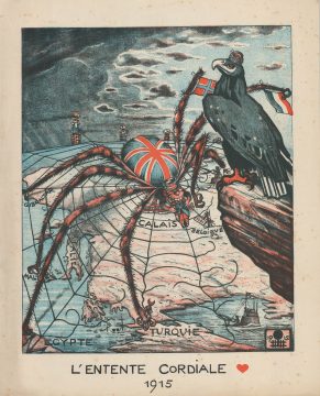 1915 Baumgarten Serio-Comic Propaganda Map, World War I