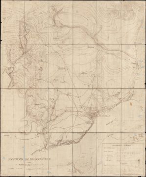 1915 Bouquet Map of Brazzaville and Environs, French Equatorial Africa (Congo)