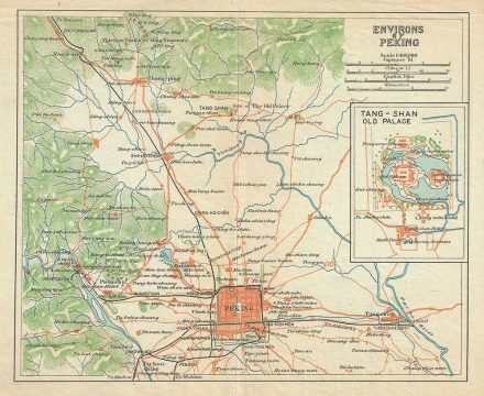 1924 Imperial Japanese Railway Map of Peking or Beijing and Environs, China
