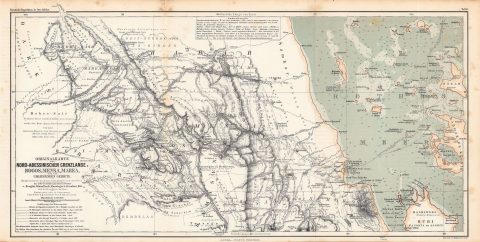 1864 Petermann / Hassenstein Map of Eritrea