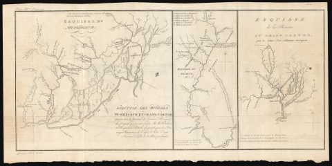 1787 Tardieu Map of the Ohio River, Muskingum River, Scioto River, and Beaver River