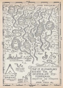 1931 Held Fantasy Map of the Flyfisherman's Ideal Estate