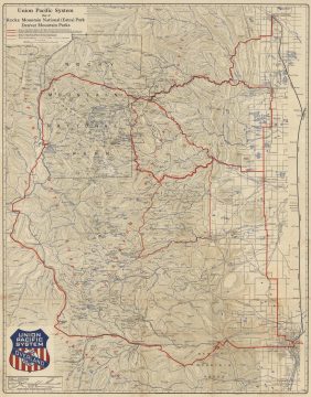 1922 Poole and Union Pacific Map of Estes Park, Colorado