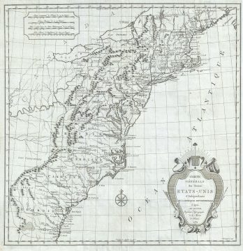 1782 Klockhoff Map of the United States - among the earliest to name the United States