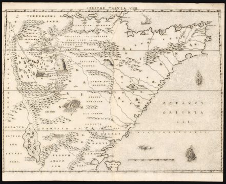 1588 Livio and Giulio Sanuto Map of East Africa and the Ethiopian Empire