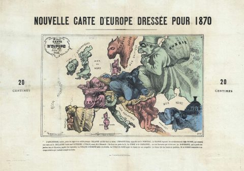 1870 Hadol Satirical Map of Europe