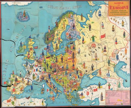 1932 Chocolates Jaime Boix Trading Card Pictorial Map of Europe