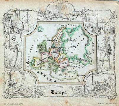 1846 Lowenberg Whimsical Map of Europe