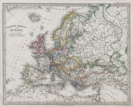 1862 Stieler Map of Europe