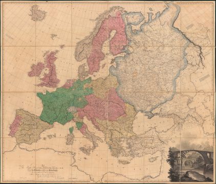 1798 Arrowsmith Wall Map of Europe