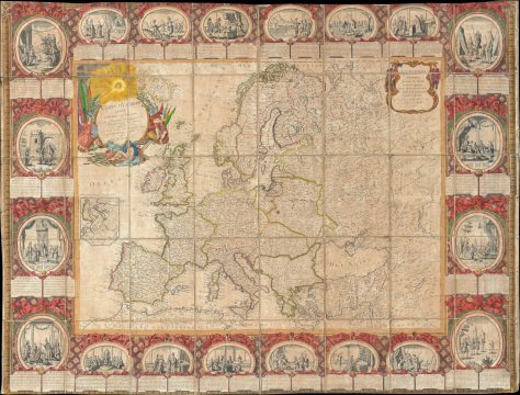 1776 Clouet Case or Pocket Map of Europe