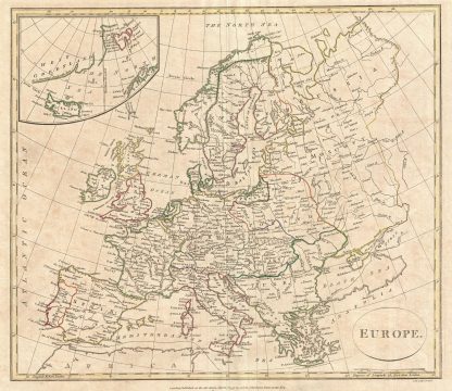 1799 Clement Cruttwell Map of Europe