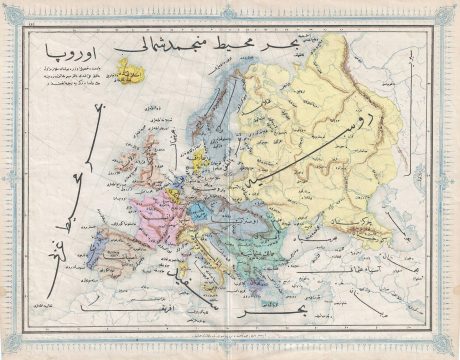 1868 Hafiz Ali Efendi Map of Europe