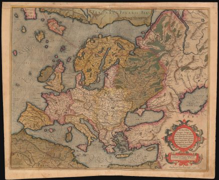 1595 Mercator Map of Europe