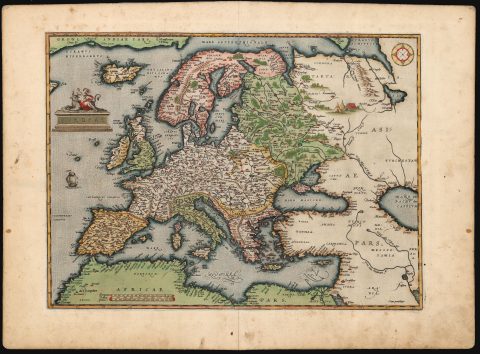 1570 / 1571 Ortelius Map of Europe