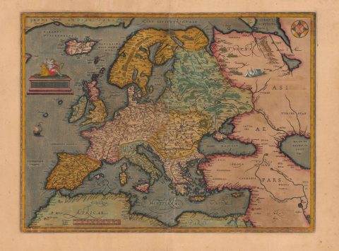 1584 Ortelius Map of Europe