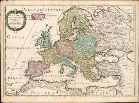 1650 Nicolas Sanson / Pierre Mariette Map of Europe