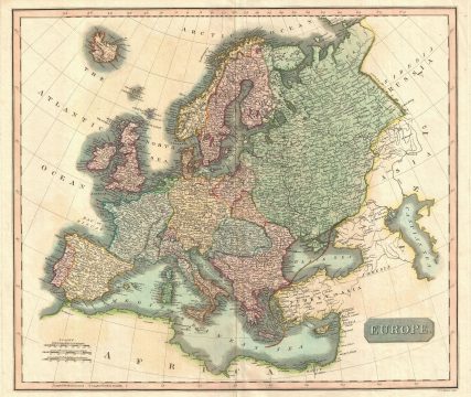 1814 Thomson Map of Europe