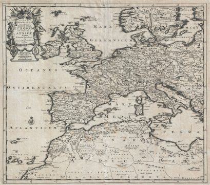 1710 Van der Aa Map of Europe and North Africa