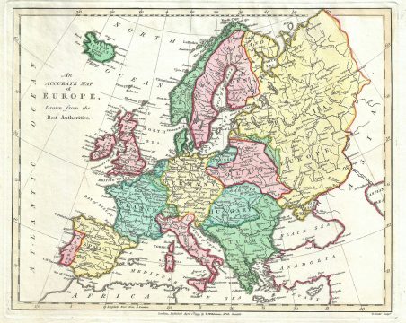 1793 Wilkinson Map of Europe
